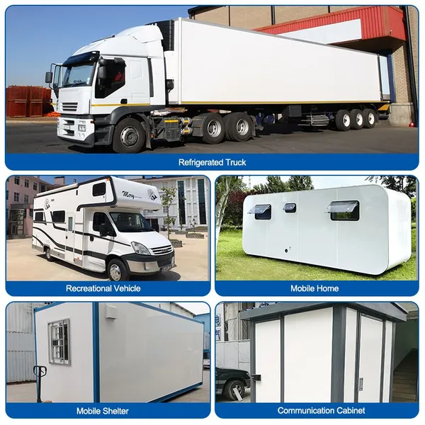 High-Strength FRP Wall Panels VAN RV Cargo Truck Bodies Wear-Resistant Decorative Refrigerated Building Sheet FRP Sandwich Panel photo-5