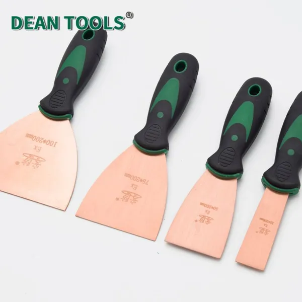 Beryllium Copper Non-Sparking Putty Knife Plastic Handle Non-Sparking Tool,200 mm photo-3