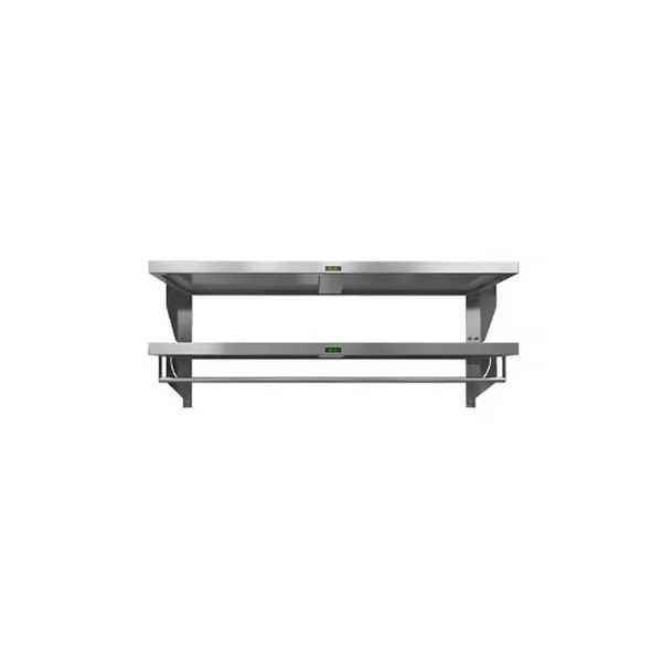 Stainless Steel Double-layer Wall-mounted Rack With Tool Hanging Rods