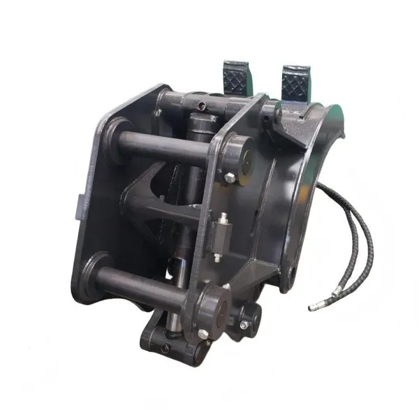 12T Excavator Hydraulic Grab 3+2 Interlocking Tines Blunt Square Tips Fixed Head Internal Cylinder Slate Grey photo-3