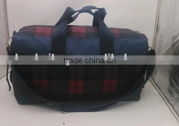 Soft Bag Check Overall Printing Duffel Bag Fashion Travel Bag