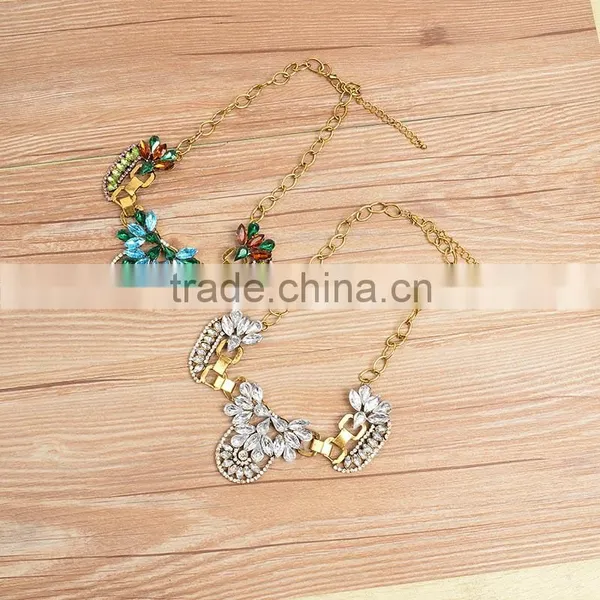 Hot Sale Female Gold Jewelry Necklaces With Shining Rhinestone photo-2