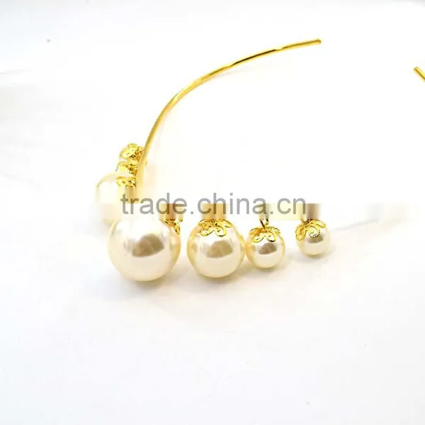 Wholesale Turkish Jewelry Latest Design Of Pearl Earrings Big Fashion Jewelry Set photo-4