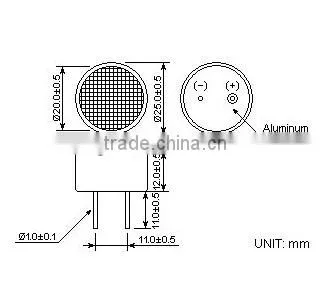 High Quality Open Structure Ultrasonic Sensor NU25C25T/R-1 photo-2