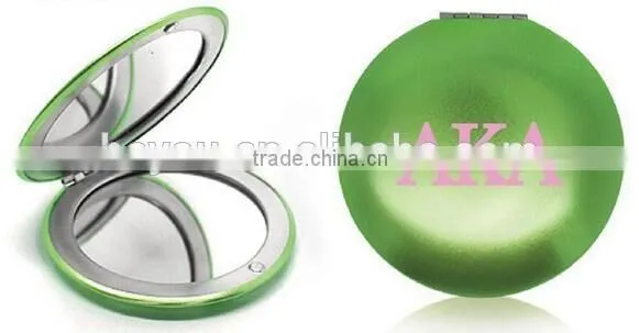 Pink and Green Greek AKA Sorority LOGO Custom Makeup Mirror photo-4