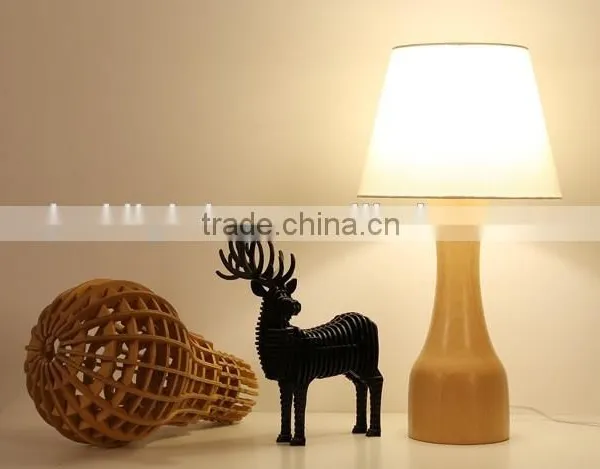 LED Wood Table Lamp LED Wood Table Light JK-879-14 Wooden Base for Table Lamps Holder photo-6