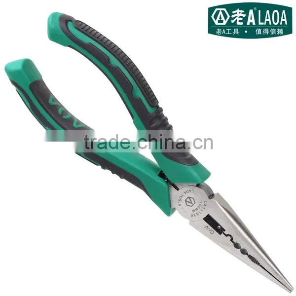 LAOA 6 Inch CR-V Steel Long Nose Electricians Wire Stripper Pliers Finishing Pliers photo-3