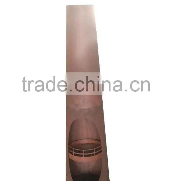 Outdoor Steel Fireplace Chimney With Rust Color photo-2
