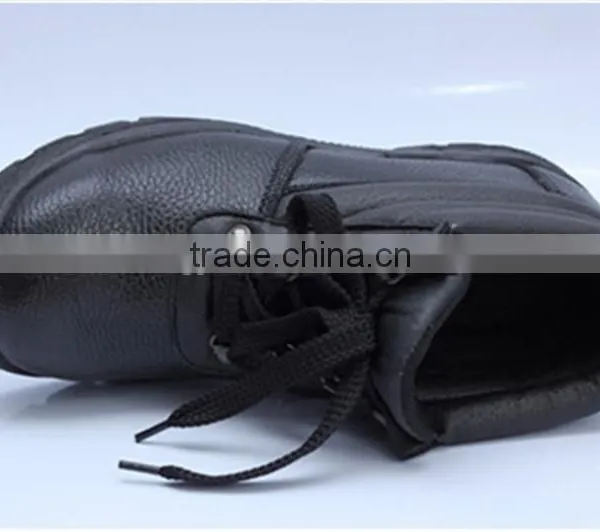 Steel Toe Cap Cow Leather Lace-up Safety Shoes photo-3