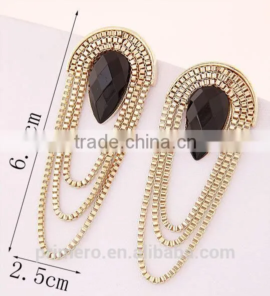 The New Bohemian Long High Temperament Tassel Exaggerated Earring Factory China photo-4