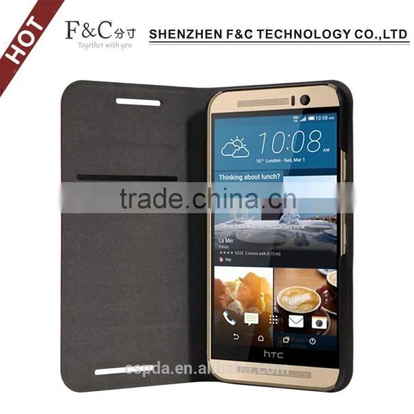 Luxury pu Leather Cellphone Case for HTC One M9,card Slots Design Stand Folio Cover for HTC One M9 photo-4