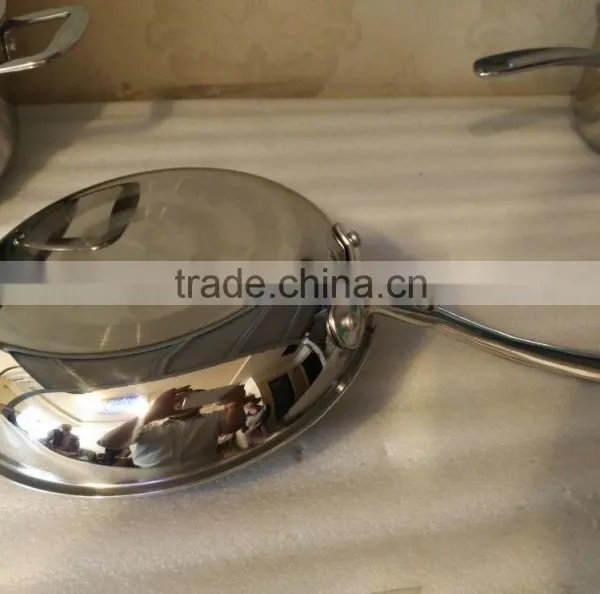 Triple Stainless Steel(3 Layers) Nonstick Frying Pan Saucepan Saucepot Casserole Cookware Set photo-2