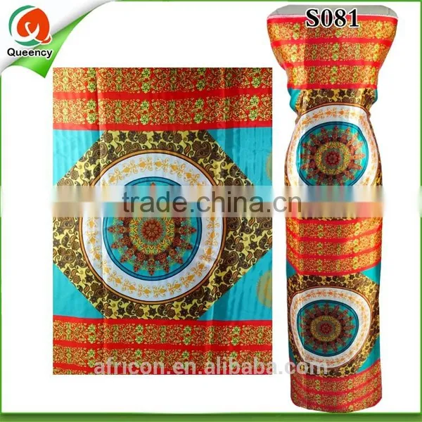 2016 Gorgeous S081 Printed Satin Fabric for Party Dress photo-2