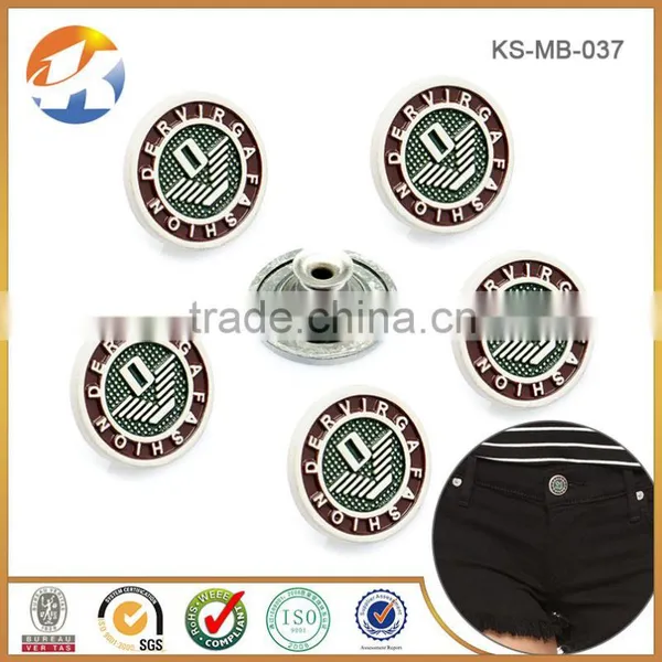 Gold Embossed Logo Custom Metal Button For Denim photo-5