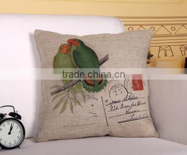 Jute Cushion Covers Pillow Cases Pillow Cover 45x45cm Wholesale & Retails BIRD Design