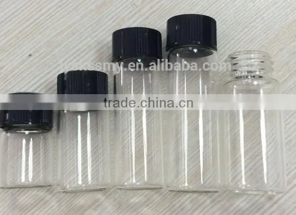 5ml-100ml Tube Glass Bottle With Black Cap