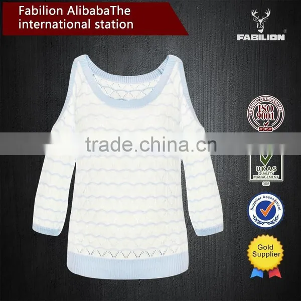 New Spring Water Ripple Medium Slim Strapless Sweater Hedging Custom Design Sweater photo-5