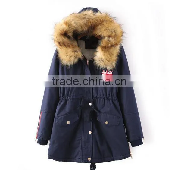 Casual Women's Thicken Hooded Lambs Cotton-padded Jacket Coats and Jackets Woman photo-2