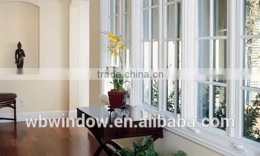 Two Panel PVC Crank Arch Grill Window,excellent Insulation PVC Crank Opening Window,grills Design Manual Crank Open Window photo-2