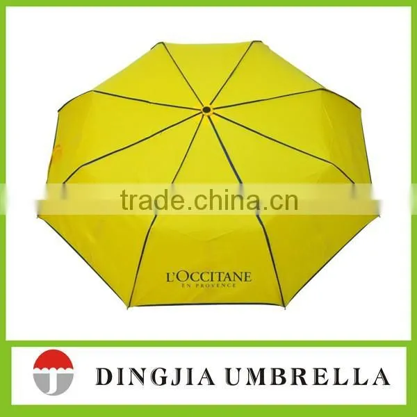 Customize Promotional Aluminum 3 Fold Bright Colored Rain Umbrella photo-2