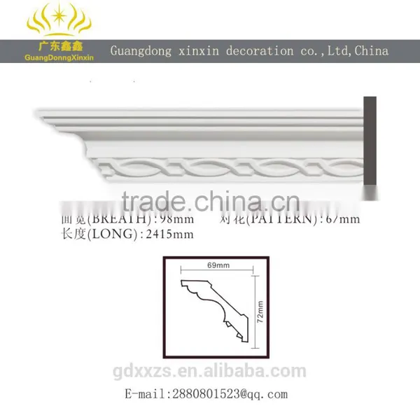 Plain Cornice Moulding Classic Decorative PU Carved Foam Cornice Moulding Factory Cost PU Foam Carved Carving Cornices Mouldings