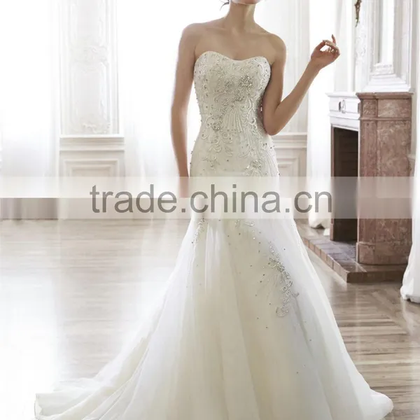 2016 New Fashion Real Photo Beach Wedding Dress photo-5