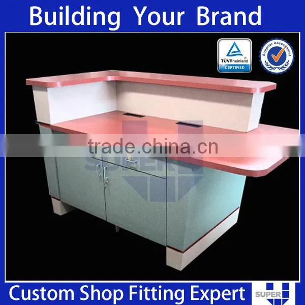 2015 Advanced Design Retail Shop Wooden Counter Desk Cash Check photo-5