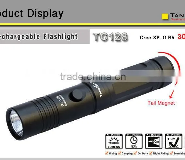 Waterproof 300 Lumens Zoomable CRE XP-G R5 LED Flashlight Torch 2*16340O or 1*18650 Battery With Charger photo-4