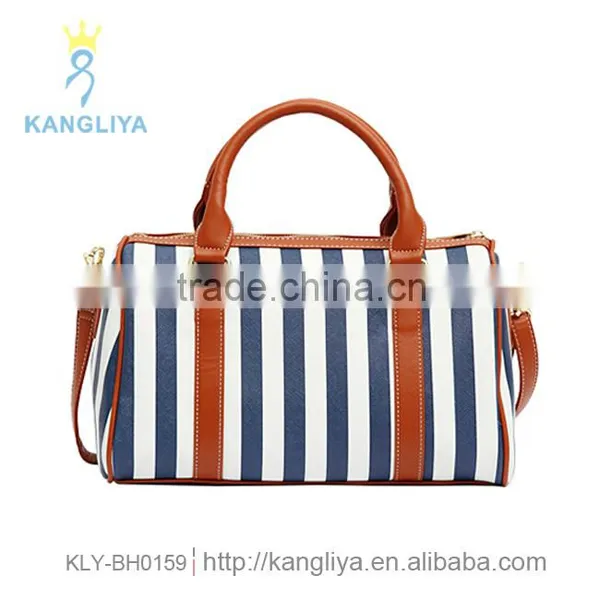 Tote Pillow Bag Wih Streak Blue and White Stripe Nautical Handbags Ladies White Special Bags