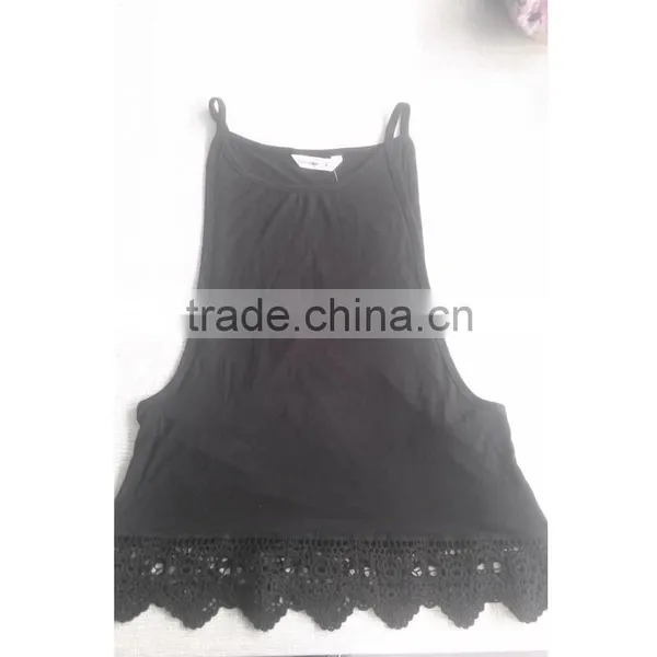 Popular High Quality Lady's Cotton Spandex Sun-top for Summer