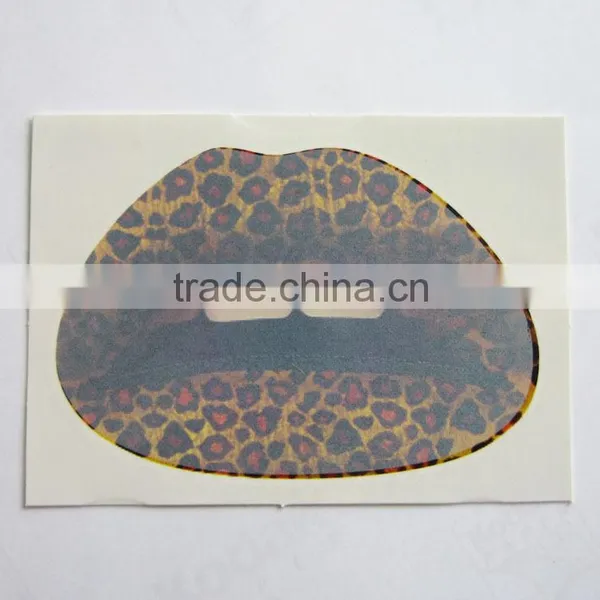 Wholesale Custom English Flag Water Transfer Temporary Lip Tattoos Sexy Waterproof Lip Sticker Non-toxic Lip Tattos Quality Choice photo-5