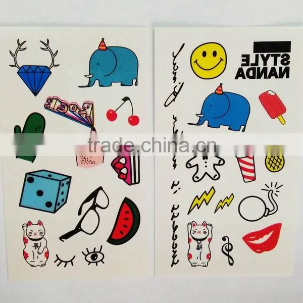 Custom Small Cute Cartoon Temporary Tattoo Holiday Waterproof Tattoo Sticker photo-3