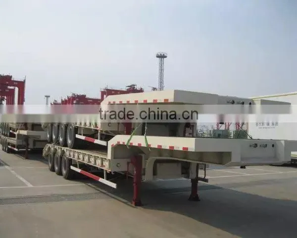 Shengrun Brand 60 Tons Low Bed Semi Trailer/heavy Duty 3 Axle Low Bed Trailer/carbon Steel Low Flatbed Semi Trailer photo-3