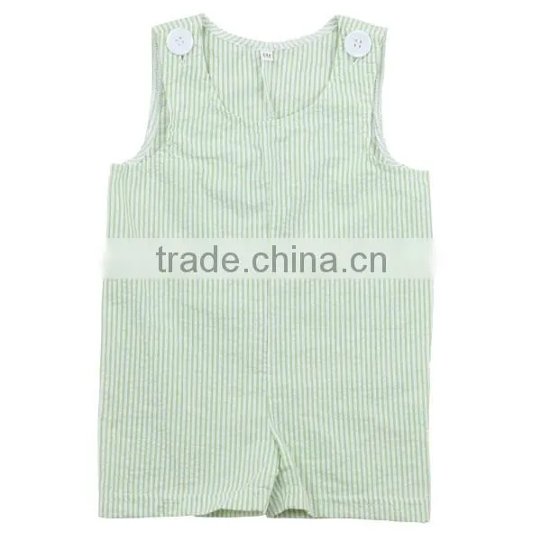Wholesale 2016 Orange, Blue, Navy, Pink, Hot Pink, Red, Mint, Lime and Tan Colors Options Seersucker Shortall for Boys photo-2