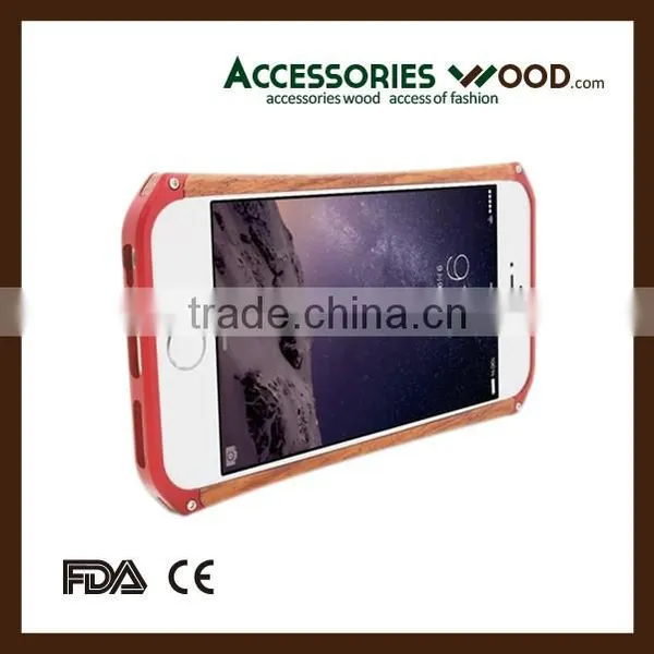 Comfortable Hand Feeling Metal Wood Bamboo Phone Case for Phone6p photo-5