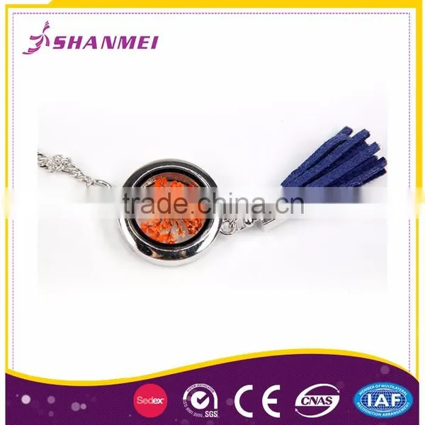 ODM Offered Factory Round Frame Flower Image Custom Metal Key Ring photo-3