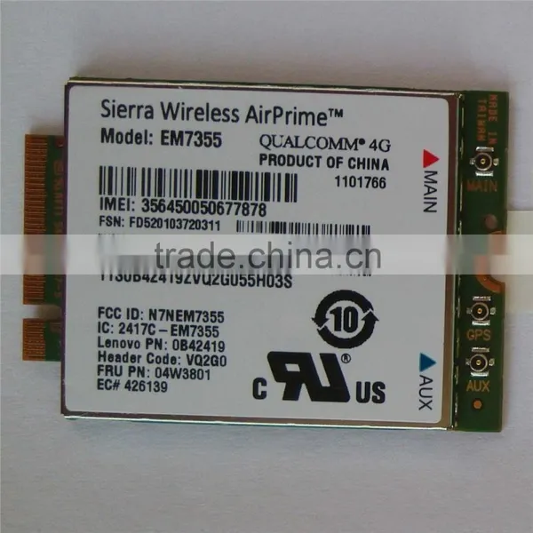 MDM 9615 Qualcomm EM7355 04W3801 4G WWAN Card for THINKPAD X1 X240 W540 T440P T431S photo-2