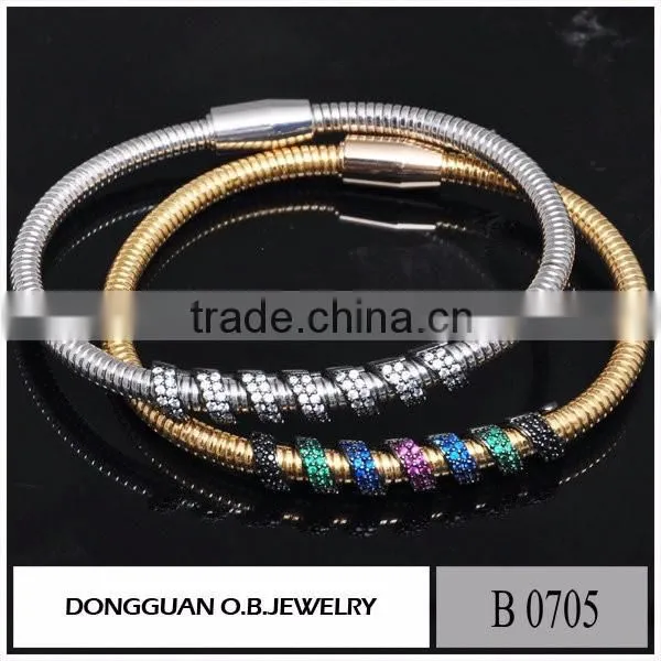 New Items Snake Chain Jewelry Magnet Zircon Bracelet photo-2