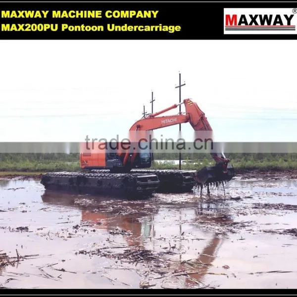 Chinese Cheap MAX200PU Floating Track Undercarriage for AMPHIBIOUS EXCAVATOR , Suitable to 20 to 23Ton Class Excavator photo-4