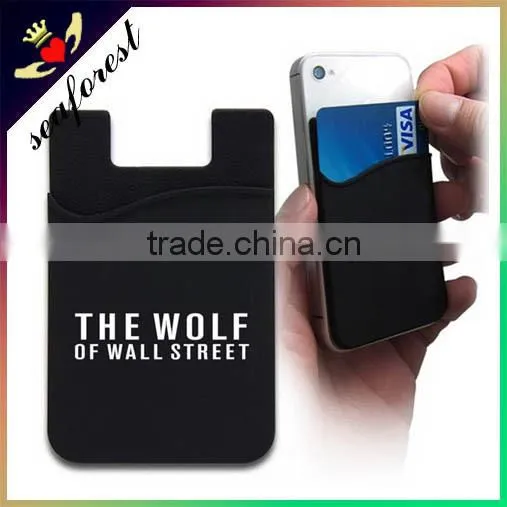 Wholesale 100% Eco-friendly Silicone Personalized Cell Phone Mobile 3m Sticky Smart Wallet,credit Card Pocket photo-3