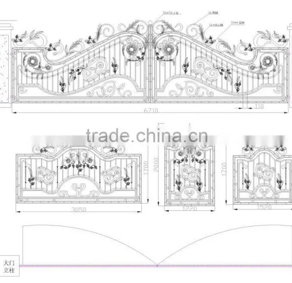 House Main Galvanized Iron Sheet Gate Design photo-2