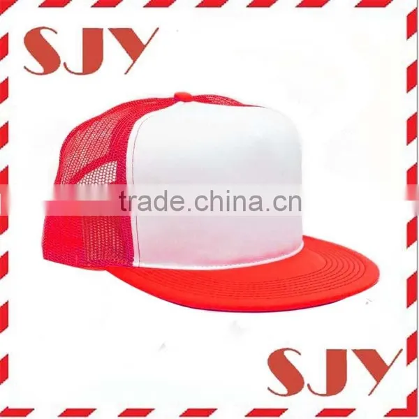 Flat Brim Promotional Wholesale Blank Trucker Hat photo-3