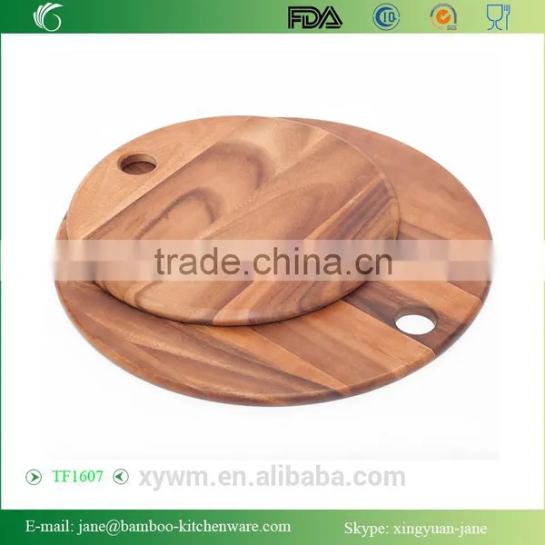Brown Acacia Wood Cutting Chopping Board photo-2
