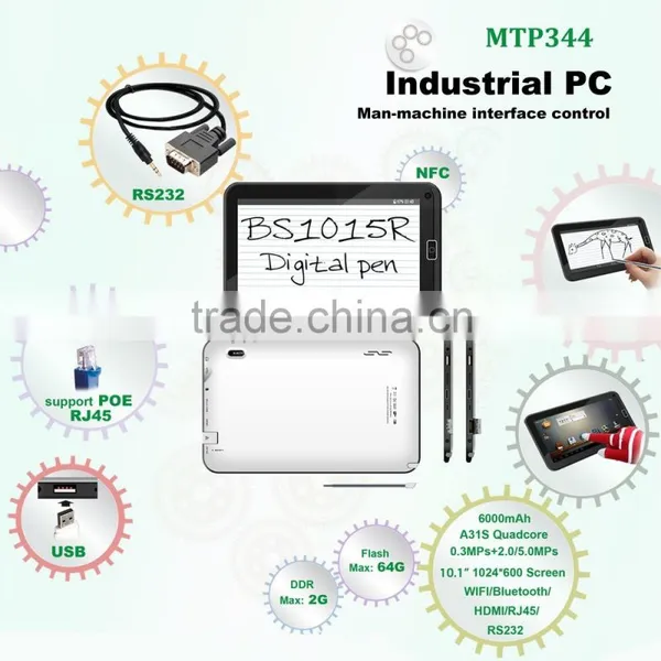 2014 New 10.1inch Industrial Tablet pc Quad Core With NFC, RFID , RS232 ,Built in RJ45 Bluetooth Tablet pc photo-2