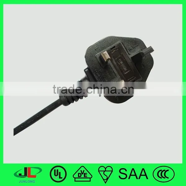 Moulded BS Ceitified UK 3 Pin Electric Plug With Fuse Extension Cords photo-4