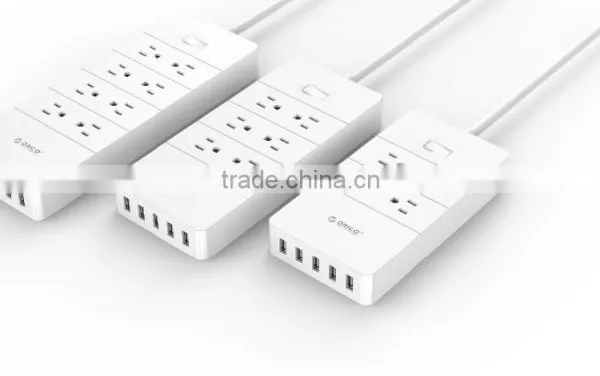 6 Outlet 5 Port USB Smart Power Strip With Usb Port US Plug CE UL ETL CETL Certictication Socket Electrical Plug Extension Cord photo-2