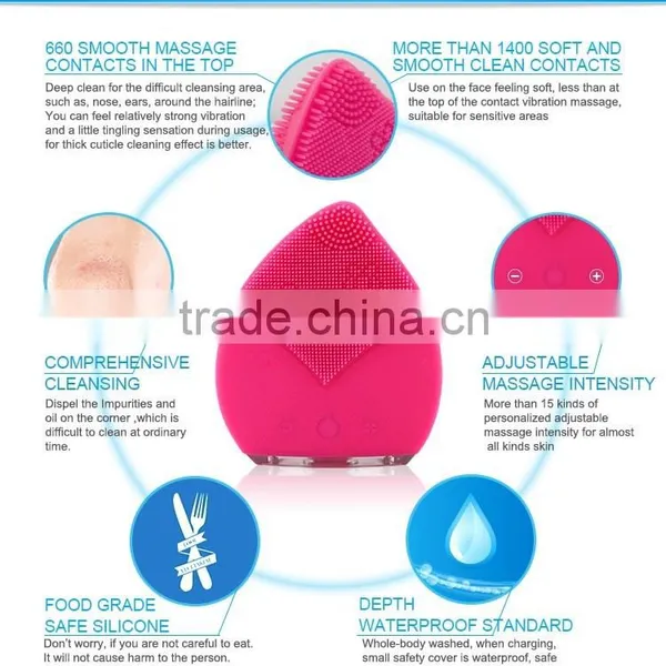 Waterproof Massage Vibration Facial Brush Beauty Equipment photo-5