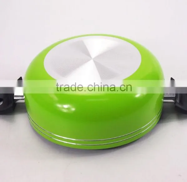 6Pcs Green Non-Stick Coating Die Casting Aluminum Cookware Set With Glass Lid photo-3