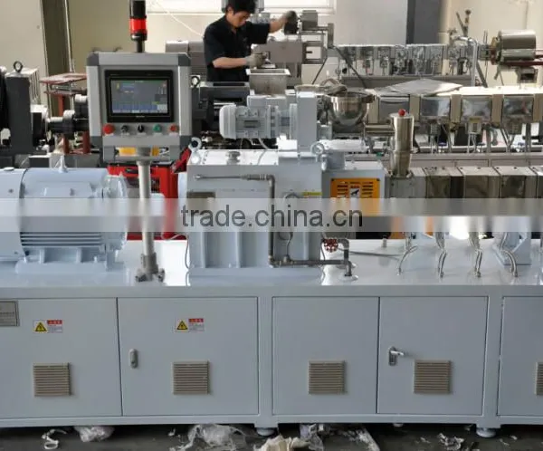 Small Plastic Masterbatch Granulator Twin Screw Extruder Compounding Granules Pelletizer Extruder photo-3