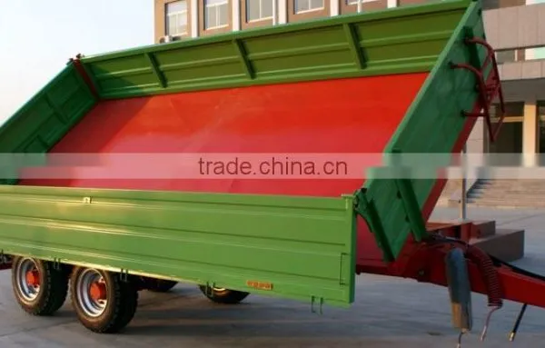 Tractor Hydraulic Farm Tandem Tippping Trailer, Tipping Wagon, Dump Trailer, Dump Wagon From 2Ton~8 Ton, Rear and Side Tipping photo-5